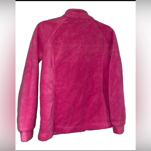 Columbia Zip up Jacket Pink Fleece Youth/girls Xtra Large 18/20 or women’s S/M - Picture 4 of 5